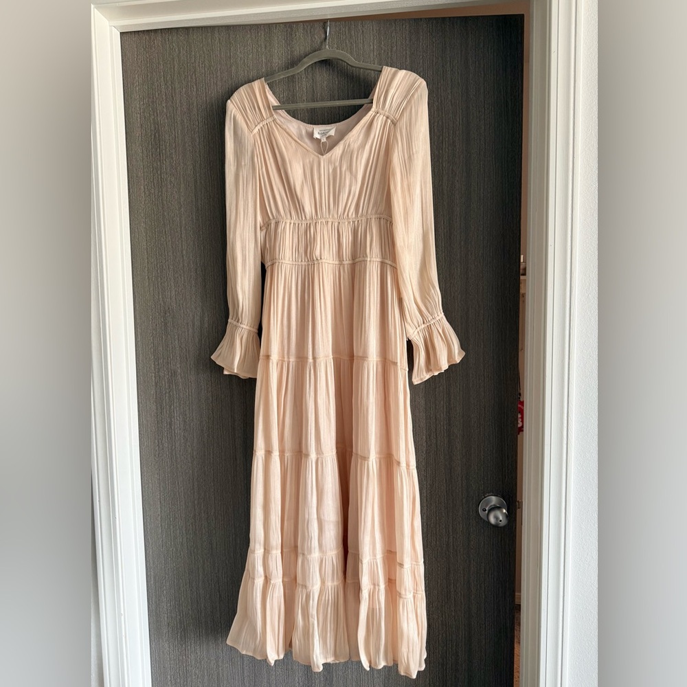 Böhme Champagne Maxi long sleeve dress